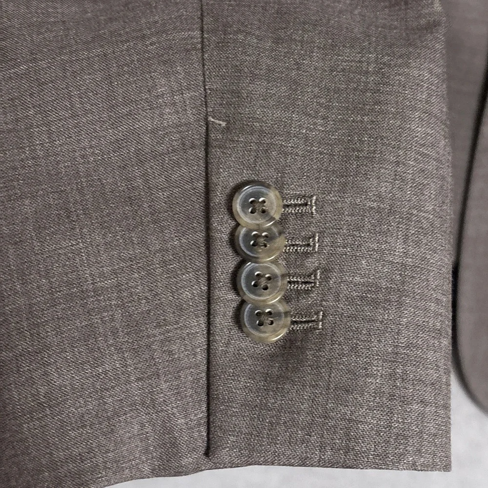 Banana Republic Blazer 44R Tailored Slim Brown Italian Barberis Wool 21 Micron